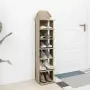 vidaXL Шкаф за обувки, дъб сонома, 27,5x27x102 см, инженерно дърво, снимка 3