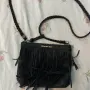 H&M черна дамска чанта с ресни и надпис "Follow your heart", снимка 6