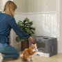 Котешка тоалетна PawHut с капак, 2 изхода, снимка 7