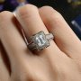 Сребърен пръстен с циркони, снимка 3
