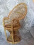 Старинно ратаново столче за кукли , снимка 3