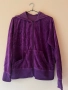Дамски плюшен суитшърт с качулка 80% памук М размер с джобове в тъмно лилаво - цикламен цвят 💜, снимка 2
