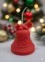 Коледна свещ Камбанка от соев восък – Червен цвят за Празника, снимка 5