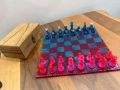 Ръчно изработен шах комплект - огън и лед, снимка 3