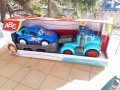 Голям камион с ремарке и кола - Dickey Toys ABC Teddy Trucker 60 см , 12м+, снимка 4
