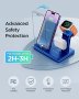 3 в 1 Нова стойка зарядно телефон слушалки часовник Магнитна станция iPhone Apple Watch AirPods, снимка 3