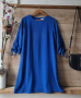 Тъмно синя рокля H&M , снимка 1 - Рокли - 44932164