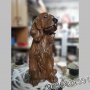 Статуя куче от бетон. Фигура за декорация - кафяв цвят