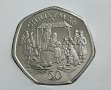   Нумизматичен плик. Остров  Mан. 1991 год. 50 пенса.  КОЛЕДНА  сцена на РОЖДЕСТВОТО . Рядка.монета., снимка 12