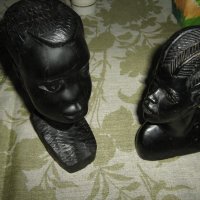 склуптура на африканец -африканка, снимка 1 - Антикварни и старинни предмети - 35705967