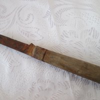 Стар ръждясъл нож с дървена дръжка, сгъваем, снимка 10 - Ножове - 40211673