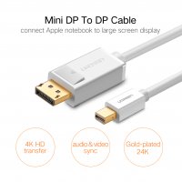 НОВ КАБЕЛ Thunderbolt Mini Displayport към DisplayPort Кабелен адаптер Mini DP към DP конвер, снимка 2 - Друга електроника - 39863278