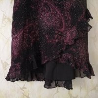 H&M y2k дамска блестяща рокля по тялото в черен и лилав/розов цвят р-р S, снимка 5 - Рокли - 42298645