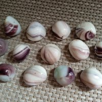 мраморни камъни в преливащи цветове от бяло към лилаво. От Гърция, снимка 1 - Декорация за дома - 42281801