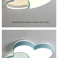 Полилей таванна лед LED лампа с дистанционно управление сърце син цвят, снимка 5 - Лампи за таван - 34016814