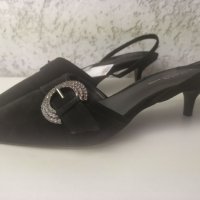 Кожени дамски обувки Mango, снимка 3 - Дамски обувки на ток - 40913655
