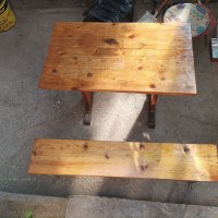 Дървена маса с пейка, снимка 8 - Маси - 41280823
