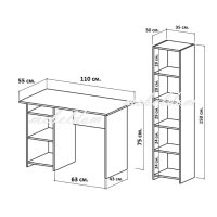 Бюро и етажерка с плавни врати(код-0907), снимка 6 - Бюра - 41037552