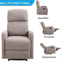 Стол тип диван ленено сиво 66 x 83 x 107 см Homcom внос от Германия, снимка 5 - Столове - 41186216
