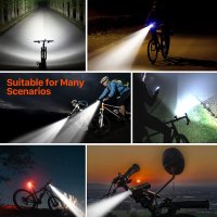 IPSXP 2022 мощни велосипедни светлини, IPX6 водоустойчивост, супер ярки светлини за нощно каране, снимка 3 - Аксесоари за велосипеди - 41476496