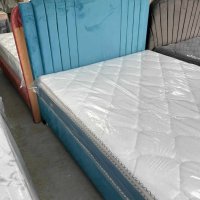 Боксспринг тапицирано легло с матрак и топер с модерен дизайн с място за съхранение , снимка 7 - Спални и легла - 42691029