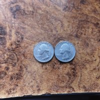 Четвърт [1/4] Долар монети 1986-1987, снимка 1 - Нумизматика и бонистика - 42729457