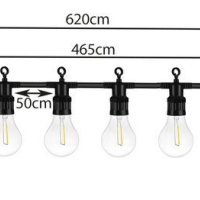 Декоративен Гирлянд с 10 LED крушки, снимка 7 - Външни лампи - 40810666