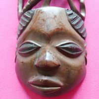 Африканска дървена маска , снимка 1 - Статуетки - 41405761