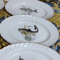 Български порцеланов рибен сервиз , снимка 5 - Сервизи - 39544425