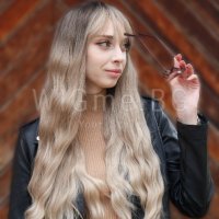 Дълга руса перука на вълни с бретон Бренда, снимка 1 - Аксесоари за коса - 39835653