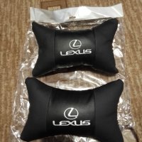 2 броя кожени възглавнички с лого и надпис Lexus кола автомобил джип + подарък, снимка 1 - Аксесоари и консумативи - 39385134
