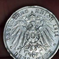 3 марки 1911 г Германия сребро

, снимка 3 - Нумизматика и бонистика - 41748419