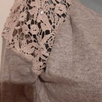 Дамски Фин ПУЛОВЕР с дантела Размер XL , снимка 3 - Блузи с дълъг ръкав и пуловери - 40921681