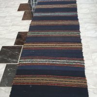 Домашно тъкана памучна черга с размери 80 см х 3,20 м