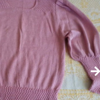  ръчно плетена дамска блуза финна вълна, снимка 1 - Блузи с дълъг ръкав и пуловери - 12905004