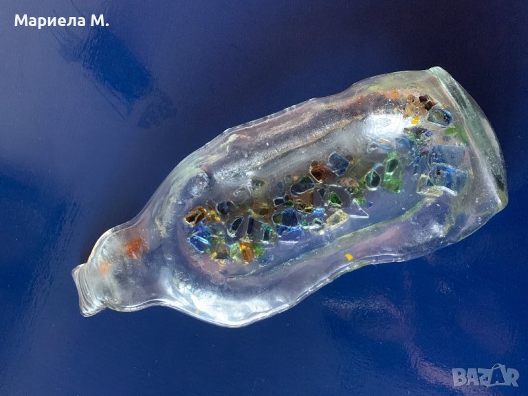 Ново! Декоративна стъклена поставка, ръчна изработка, снимка 1