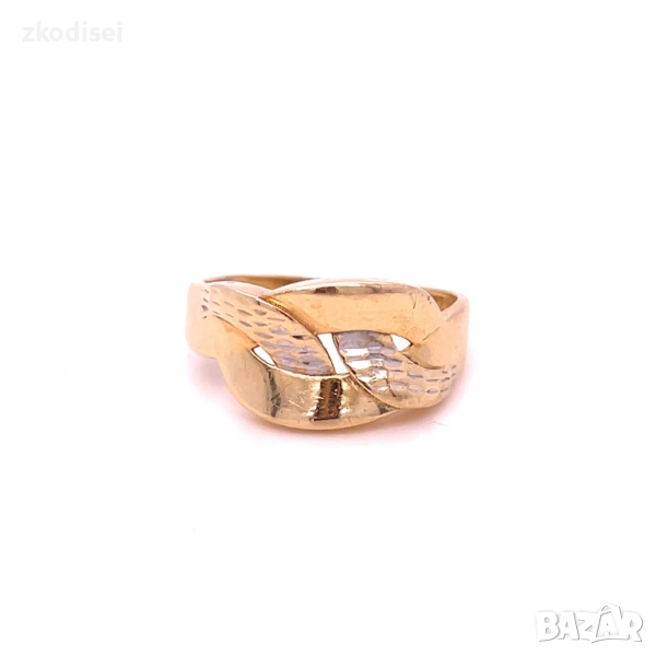 Златен дамски пръстен 2,17гр. размер:52 14кр. проба:585 модел:34308-1, снимка 1