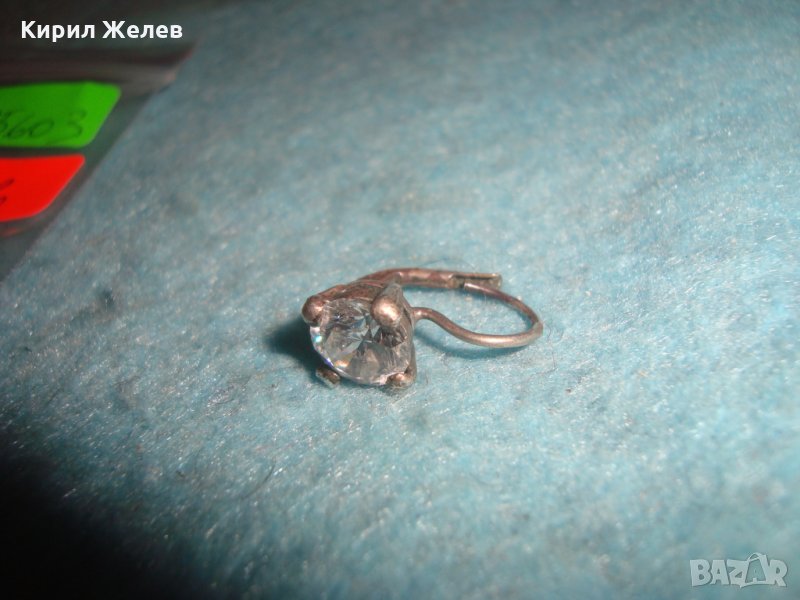 СРЕБЪРНА СКЪПОЦЕННА ОБЕЦА СРЕБРО 925 с ФАСЕТИРАН ЮВЕЛИРНО СКЪП КАМЪК ЦИРКОН 25603, снимка 1