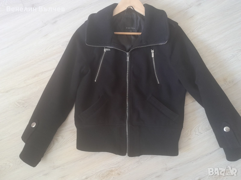 Дамско черно яке, снимка 1