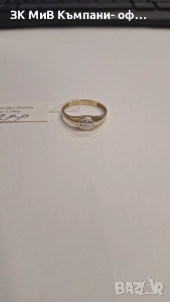 Златен Пръстен 1.74гр 05187-25, снимка 1