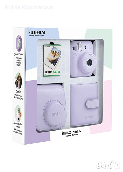 Фотоапарат за моментни снимки FujiFilm Instax Mini 12 , снимка 1