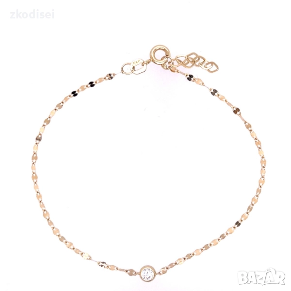 Златна дамска гривна 0,69гр. 17,5см. 14кр. проба:585 модел:34432-6, снимка 1