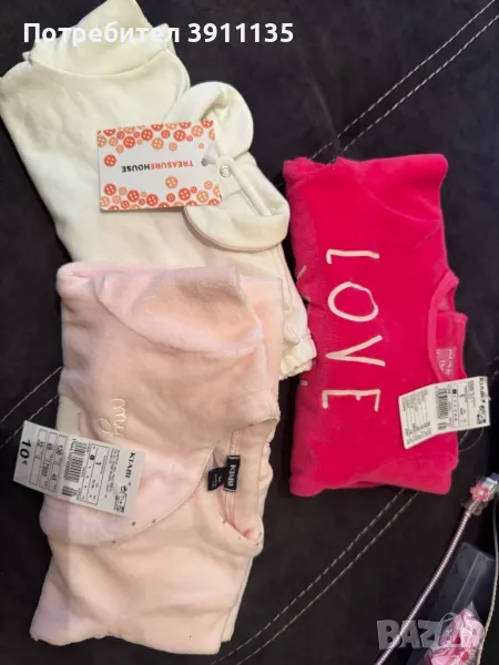 Лот НОВИ дрешки за новородено момиче , снимка 1