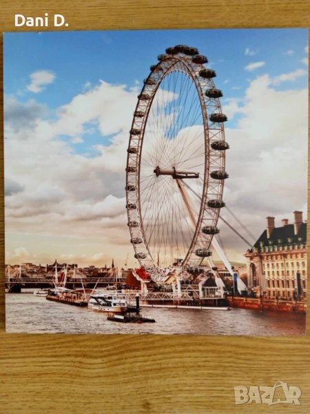 дървена картина пано с изглед от Лондон, снимка 1