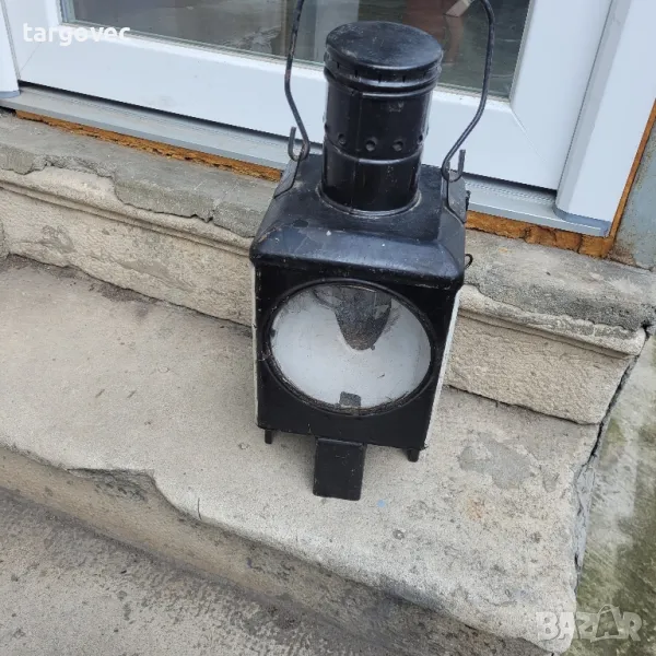 старинен железопътен фенер, снимка 1