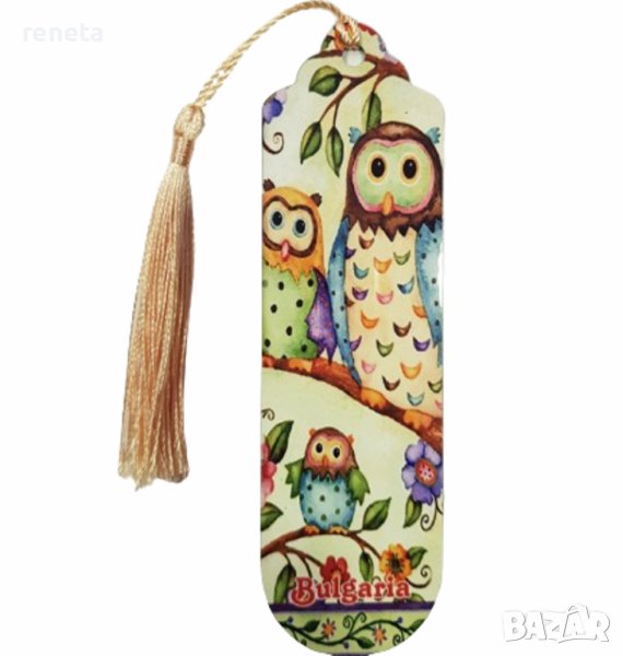 Книгоразделител Ahelos, Бухали, Пластмасов, Многоцветен, 13х4 см, снимка 1