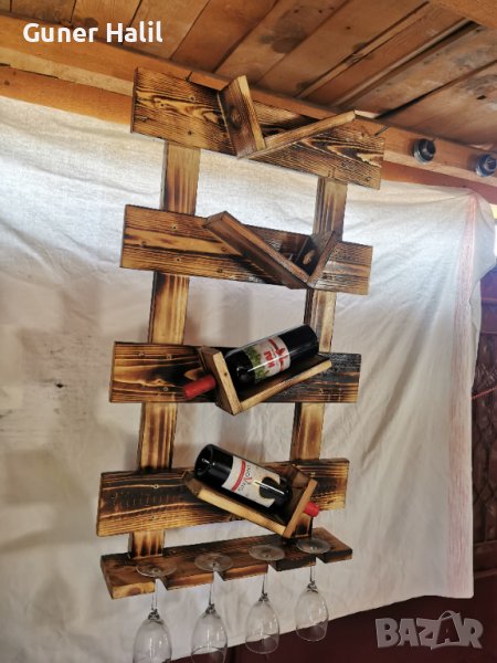 Поставка за Маркови отлежали вина и чаши, подх. за битова обстановка, снимка 1