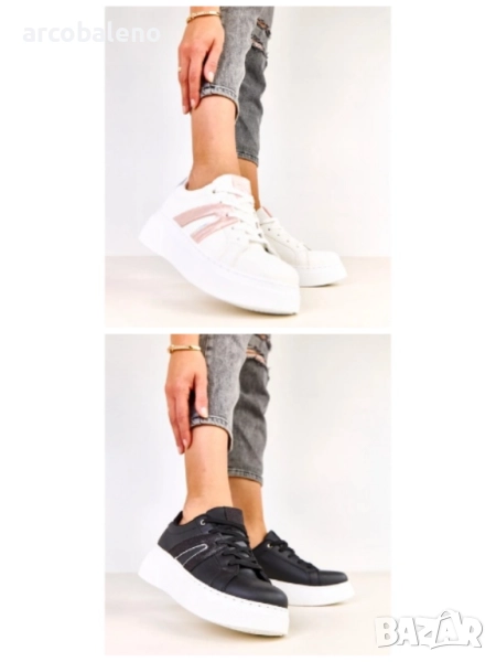 Дамски маратонки на платформа с брокат от Jeromi, 2цвята , снимка 1