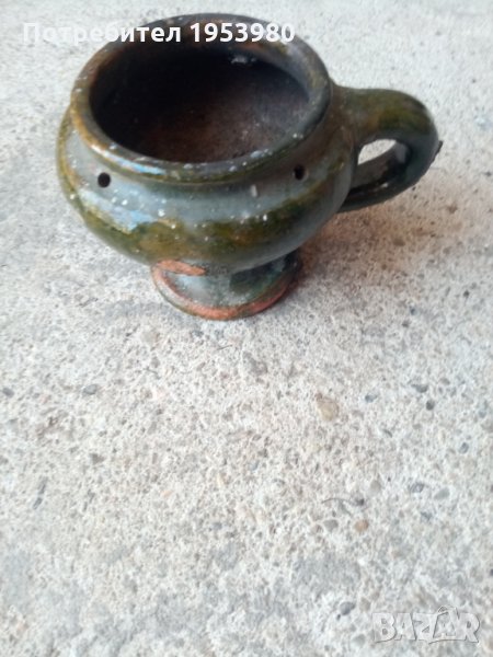 Старо керамично кандило, снимка 1