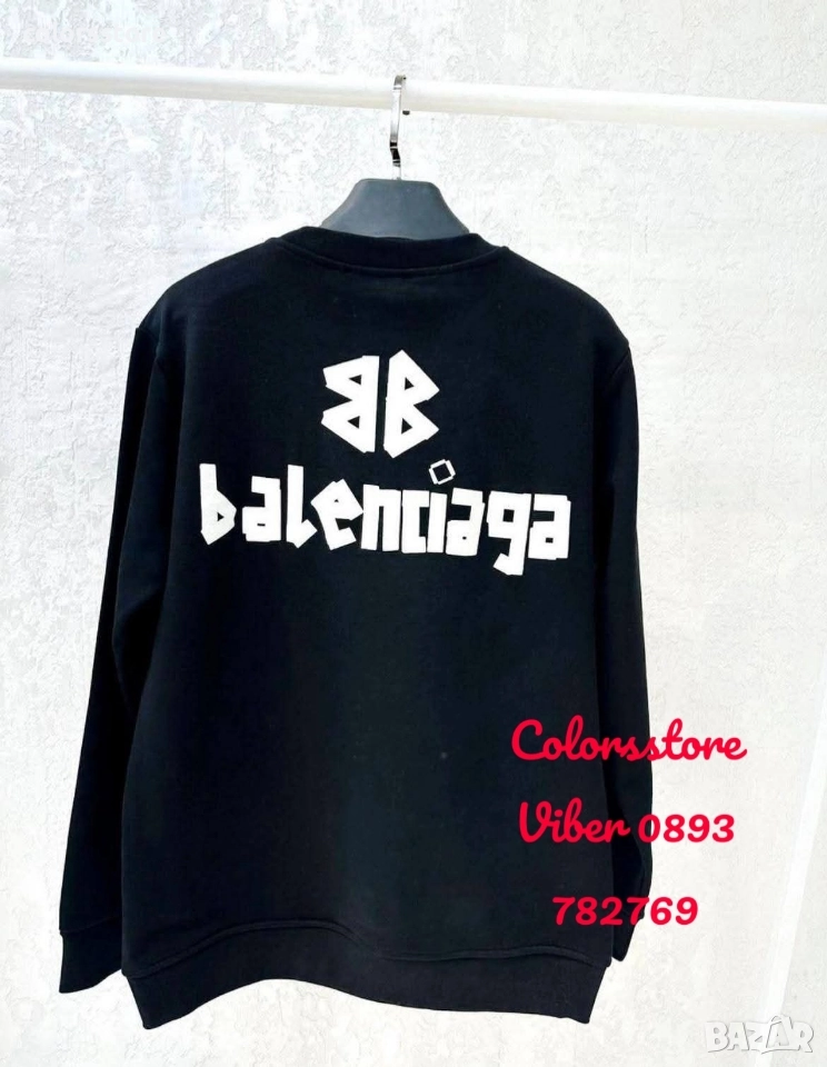 Мъжка Черна блуза Balenciaga VL591, снимка 1